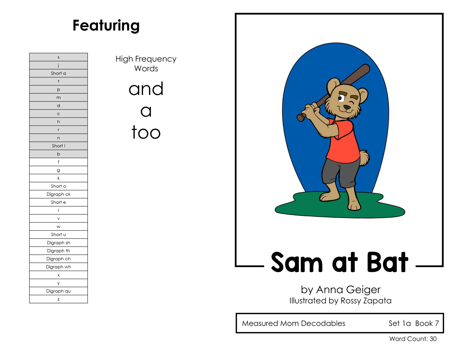 Decodable Book 7 - Sam at Bat